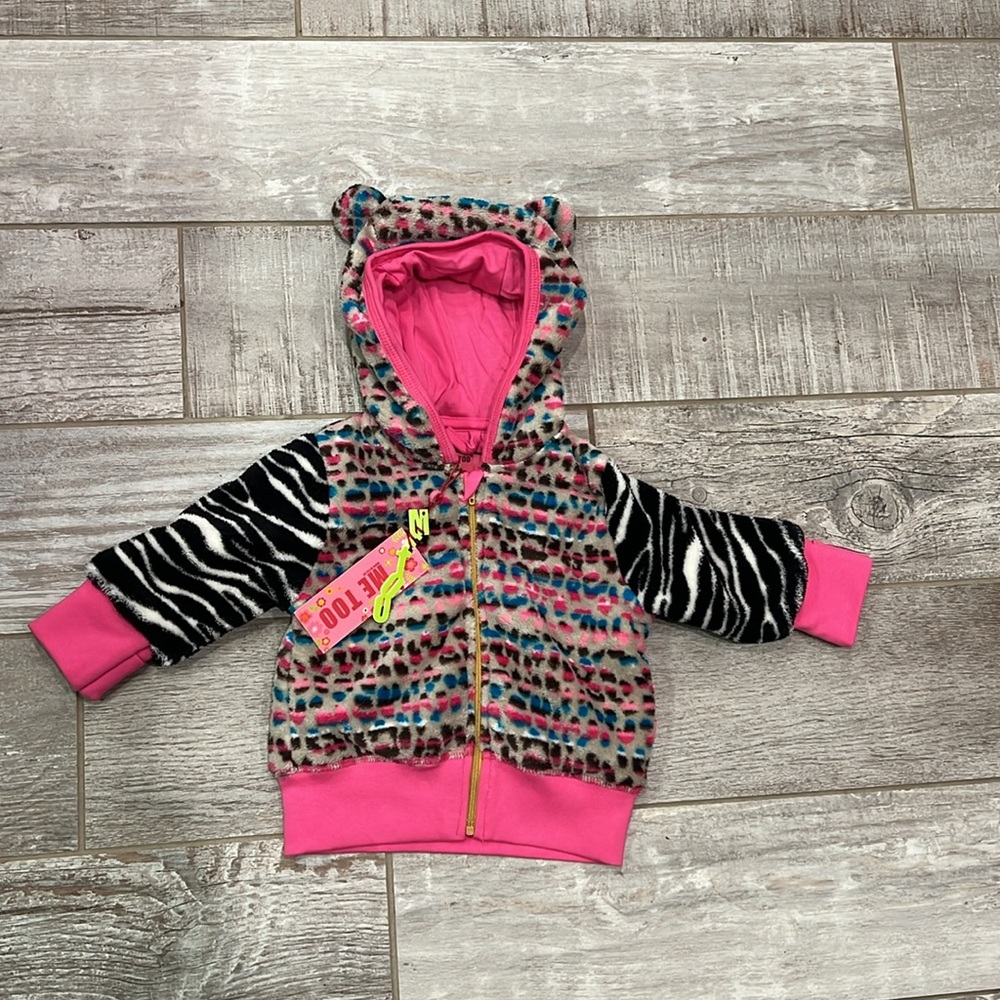Me Too brand zip up hoodie NWT